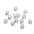 Transparente Acryl-Trommelperlen mit 3,5 mm großem Loch für DIY-Schmuckherstellung - 100 Stück/Packung (Großloch-Eimerperle 5.5x9mm) / Weiß