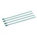 Mint green painted metal ball chain with connector for DIY keychains and crafts - 11.5cm * 2.4mm (20 Pieces/Pack) / Lake Green