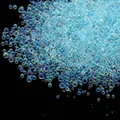 Stunning iridescent blue bubble glass beads for DIY nail art and creative decorations. - 10g/Pack / Light Blue