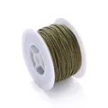 Premium army green non-elastic braided cord spool for DIY handmade jewelry crafts - Thickness 2mm / Length 25m / 1 Roll / Grass Green