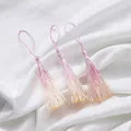 Nappine di seta sfumate rosa tinte a mano per gioielli fai da te, segnalibri e artigianato - Rosa Giallo