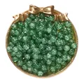 Premium green crackle glass beads for DIY Christmas jewelry bracelets and necklaces - 50 Pieces/Pack (8mm) / Dark Green Crackle