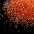 Iridescent orange glass micro-beads for nail art DIY crafts and bubble decoration - 10g/Pack / Orange
