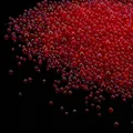 Vibrant iridescent red no-hole glass bubble beads for DIY nail art and craft decoration - 10g/Pack / Red