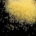 20g iridescent transparent glass beads for DIY nail art and bubble decoration - 10g/Pack / Yellow