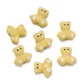 Set of cute yellow bear resin charms for handmade DIY jewelry crafts and accessories - 2 Pieces/Pack / Sitting Bear Yellow