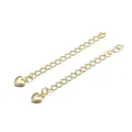 Zwei Stück goldene herzförmige Verlängerungsketten für DIY-Halsketten Schmuckzubehör - 5 Stück Packung (5cm) / KC Gold Herz