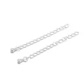 Catene di estensione in argento con ciondoli a goccia per collane e bracciali fai da te. - Confezione da 5 Pezzi (5cm) / Goccia d'argento