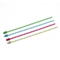 Four colorful painted metal ball chains with matching connectors for DIY jewelry and tags - 11.5cm * 2.4mm (20 Pieces/Pack) / Multicolor