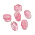 Perles roses en verre lampwork en forme de grain de café pour création de bijoux - Style Grain de Café (Style 02) / 5 Pièces (8.5x11mm) / Rose rouge