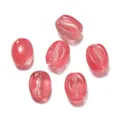 Perles en verre en forme de grain de café rouge pour accessoires de bijoux DIY main - Style Grain de Café (Style 02) / 5 Pièces (8.5x11mm) / Rouge pastèque