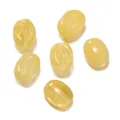 Perles en verre lampwork jaunes en forme de grain de café pour la création DIY - Style Grain de Café (Style 02) / 5 Pièces (8.5x11mm) / Jaune