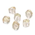 Perles d'espacement en verre doré pour la création de bijoux et de bracelets DIY. - Style Cube (Style 03) / 5 Pièces (10.5x12mm) / Or Rose