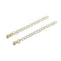 Catena di estensione per gioielli dorata con elegante ciondolo a goccia per collane DIY - Confezione da 5 Pezzi (5cm) / Oro KC Goccia d'Acqua