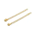 Catene di estensione placcate in oro con ciondoli a stella per la creazione di gioielli fai da te - Confezione da 5 Pezzi (5cm) / Stella Oro