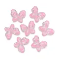 Perles papillon en acrylique rose avec trous pour bijoux DIY et accessoires de sacs - 1 Pièce / Rose