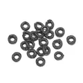 Handmade black and silver metallic thread loops for DIY jewelry and clothing accessories - Inner 3.5mm / 10 Pieces/Pack (7mm) / Black Silver