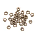 Iridescent gold and silver metallic thread rings for DIY jewelry making and woven accessories - 2.2mm Inner Diameter / 10 Pieces/Pack (5.5mm) / Champagne Gold