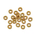 Set of golden metallic thread wrapped rings for DIY handmade jewelry and accessory making - Inner Diameter 3.2mm / 10 Pieces/Pack (6.5MM) / Gold