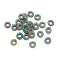 Detailed view of iridescent metallic thread loops for DIY jewelry making accessories - Inner 3.5mm / 10 Pieces/Pack (7mm) / Multicolor