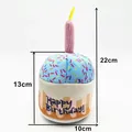 Jouet en peluche gâteau d'anniversaire sonore pour chiens et chats, taille 22x10cm - Cupcake