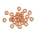Iridescent metallic thread wrapped ring accessories for DIY jewelry - Inner 3.5mm / 10 Pieces/Pack (7mm) / Orange Red