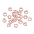 Soft pink iridescent metallic thread-wrapped rings for DIY jewelry making and crafts - Inner 3.5mm / 10 Pieces/Pack (7mm) / Pink