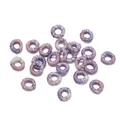 Iridescent metallic thread-wrapped rings for DIY jewelry making and spacer beads - Inner 3.5mm / 10 Pieces/Pack (7mm) / Colorful Purple