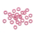 Pink metallic glitter thread ring charms for DIY jewelry making and handmade crafts - Inner 3.5mm / 10 Pieces/Pack (7mm) / Pink