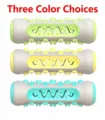 Jouets à mâcher durables en TPR pour chiens en vert, jaune et bleu - Coque Grise Renforcée / Bleu lac