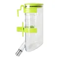 Bouteille d'eau suspendue verte pour animaux avec bec en acier inoxydable pour cages - Vert / Petit: 350ML