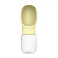 Tragbare Haustier-Trinkflasche in Pastellgelb mit klarem auslaufsicherem Tank - 300ml / Gelb