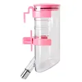 Biberon automatique suspendu rose pour animaux avec buse en inox pour cages de chien - Rouge / Petit: 350ML