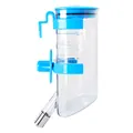 Bouteille d'eau bleue suspendue pour cage de chien avec bec anti-fuite en acier inox - Bleu / Petit: 350ML