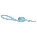 Laisse pour animaux en cuir PU bleu clair avec mousqueton métallique - Laisse pour animal / M: 2,5*42CM / Bleu