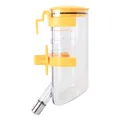 Bouteille d'eau suspendue jaune pour animaux avec bec à bille en inox pour cages - Jaune / Petit: 350ML