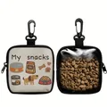 Détail de la pochette à friandises pour animaux avec motif et fenêtre transparente - Style My Snacks
