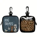 Vue détaillée de la pochette à friandises portable pour chien avec imprimé cartoon - DOG TREATS (Style B)