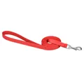 Laisse professionnelle rouge pour chien en cuir PU et nylon avec crochet métallique - Laisse pour animal / M: 2,5*42CM / Rouge
