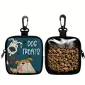 Vue détaillée du sac à friandises pour chien avec clip mousqueton et fenêtre claire - DOG TREATS (Style A)