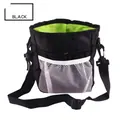 Sac à friandises noir pour animaux avec sangle réglable et poche en filet blanc - Noir