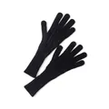 Premium reine Wolle Touchscreen-kompatible gestrickte lange Handschuhe für Winter in Schwarz - Einheitsgröße / Schwarz