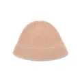 Premium soft pure wool knitted bucket hat for women in elegant beige warm winter style - One Size / Camel