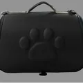 Bolsa de transporte robusta de EVA negra para gatos y perros con diseño de pata 3D. - M (43X25X26cm) / Negro Místico