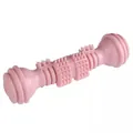 Langlebiges rosa Hantel-Hundekauspielzeug zum Zahnen und interaktiven Training - Rosa