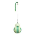 Green ladybug-shaped tumbler cat toy with spring and tassel for interactive play - Green