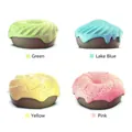 Interactive donut-shaped cat slow feeder puzzle toy in green, blue, yellow, and pink colors - Donut / 4 Pcs Pack / Multicolor