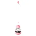Interactieve roze tuimelaar voerpuzzel voor katten met lange flexibele speelstok topper - Kalebas Tuimelaar / Roze