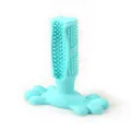 Cyaan siliconen hondentandenborstel en duurzaam kauwspeeltje voor gebitsverzorging - M: 126mm*125mm / Meerblauw