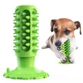 Jouet à mâcher professionnel pour chien en caoutchouc vert avec ventouse brosse à dents - Vert